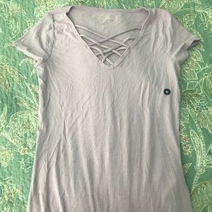Lace up tee shirt